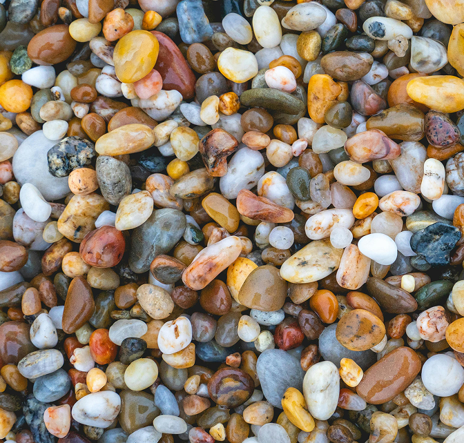 pattern of rocks in the sand